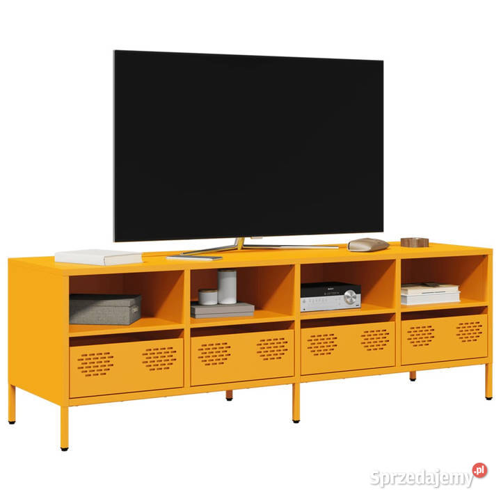 Szafka RTV żółta 135x39x435 stal walcowana na Warszawa