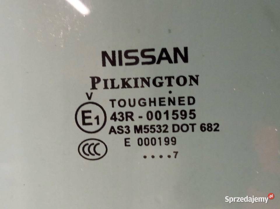 SZYBA DRZWI PRAWY TYŁ 17 R J11 Nissan Qashqai II