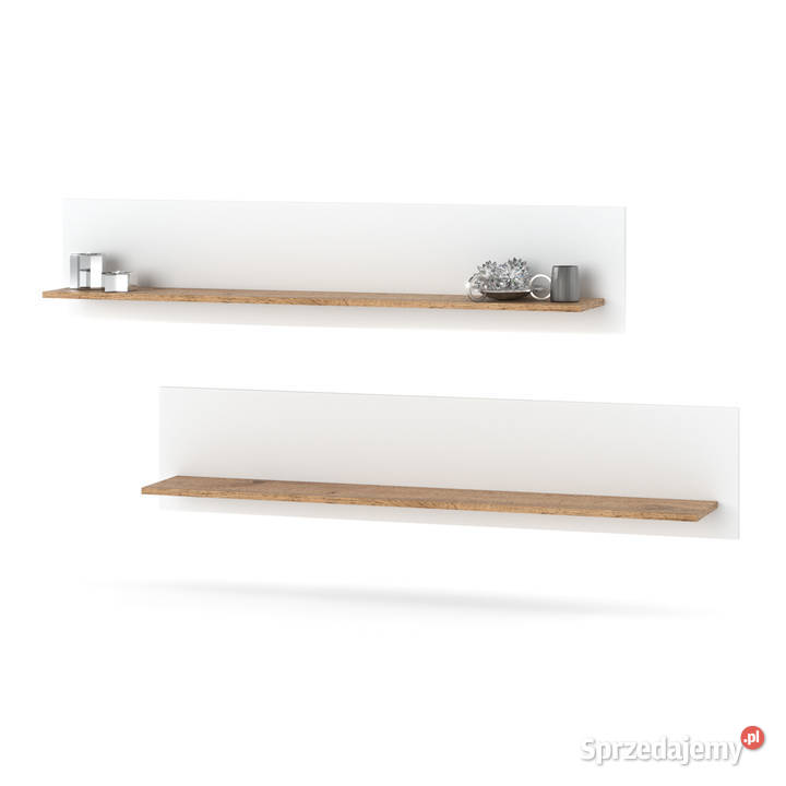 Półka Wisząca Ścienna Na Książki Biała Matowa Elbląg