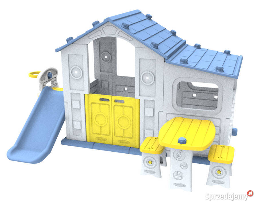 Domek ogrodowy dzieci ze zjeżdżalnią i stolikiem Warszawa