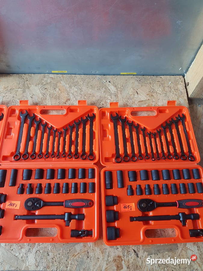 Zestaw kluczy nasadowych i płaskooczkowych 37 el Głogowa