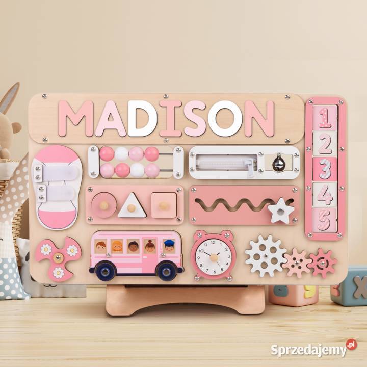 Drewniana tablica edukacyjna Montessori Busy Warszawa