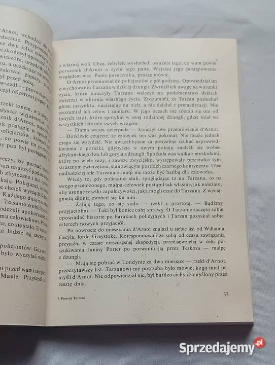 Edgar Rice Burroughs Powrót Tarzana Karo 1990 r Koźminek