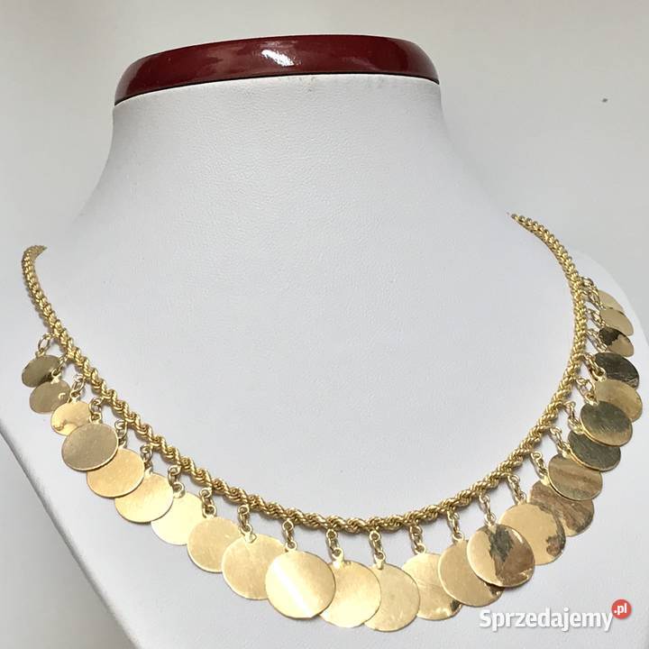 Złoty NASZYJNIK orientalny 18k EGIPSKA biżuteria złote