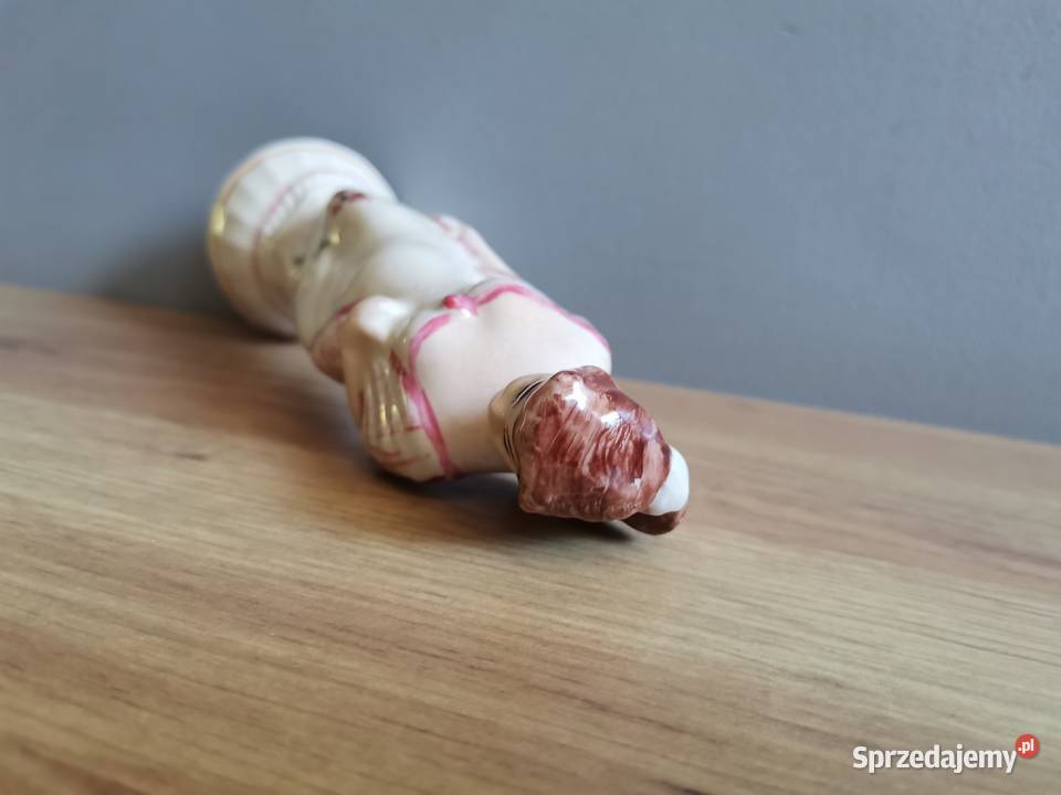 Stara figurka Dama z szalem porcelana Steatyt Katowice