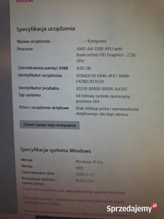 Zestaw komputer I monitor Braniewo