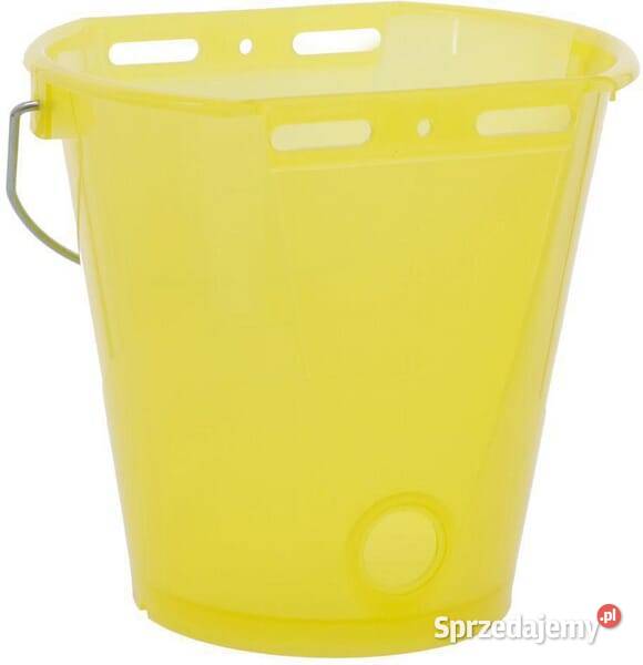 Wiadro do karmienia żółte przezroczyste 8 l