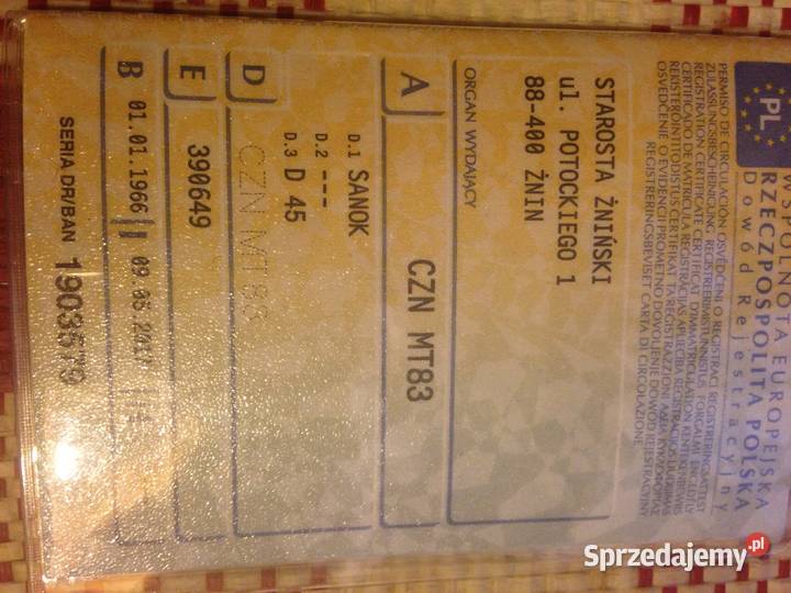 Przeczepa rolnicza Sanok D45 zarejestrowana kujawsko-pomorskie Włoszanowo
