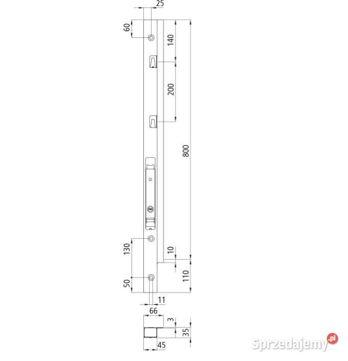 Słupek Blueline 800 mm DL przód lewy Przysieka Polska sprzedam