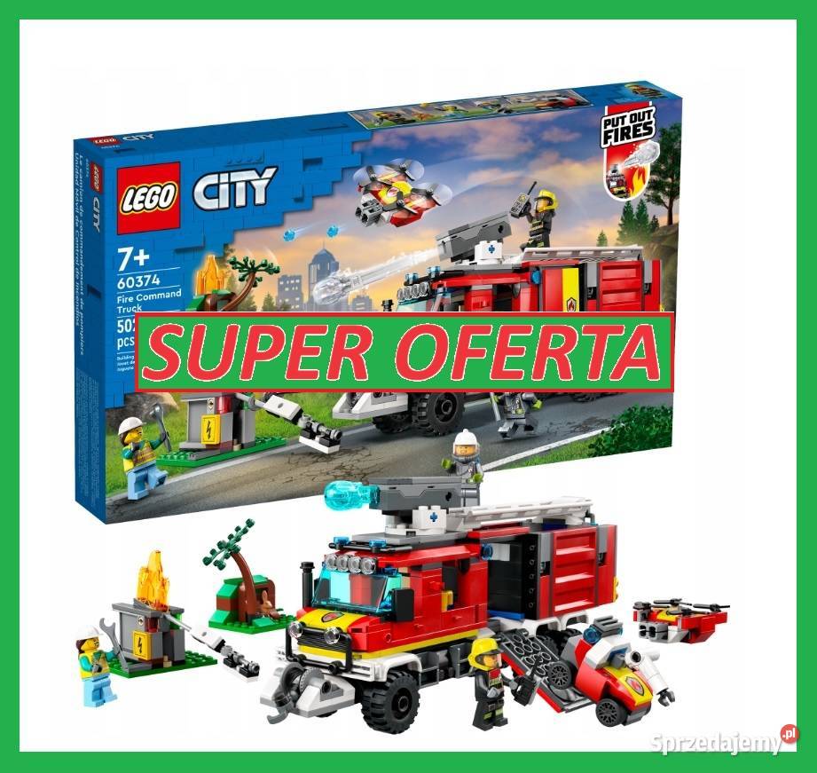 LEGO City 60374 Terenowy pojazd straży pożarnej Poznań sprzedam