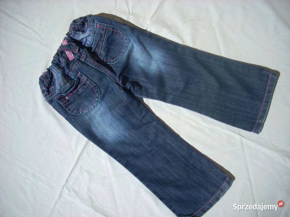 FF Spodnie Dżinsy Motyle Haft Jeans 104 34 yrs dziewczynka Nowy Sącz