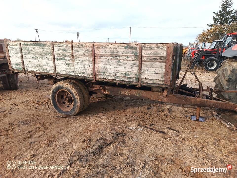 Przyczepa wywrotka 3 strony 2 tłoki mocna rama uszkodzony mazowieckie Rostkowo