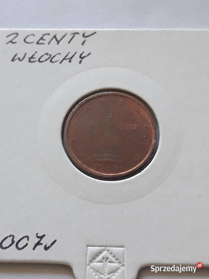 2 Eurocenty Włochy 2007 r Numizmatyka Konin