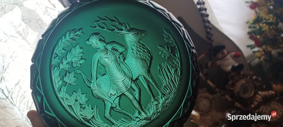 szmaragdowa misa ciężka Diana z jeleniem wielkopolskie Poznań