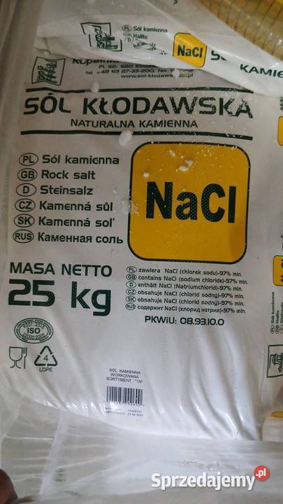 Sól kłodawska 25 15 worków NaCl