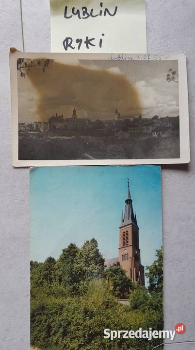 Cztery stare pocztówki kartki pocztowe Lublin Dąbrowa Górnicza