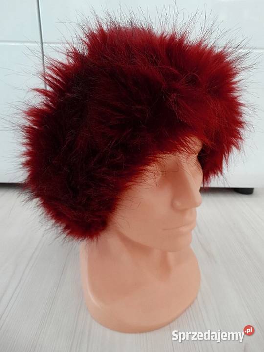 Opaska na Uszy Futrzana Puszysta Zimowa Sztuczne Dla kobiet Łomża sprzedam