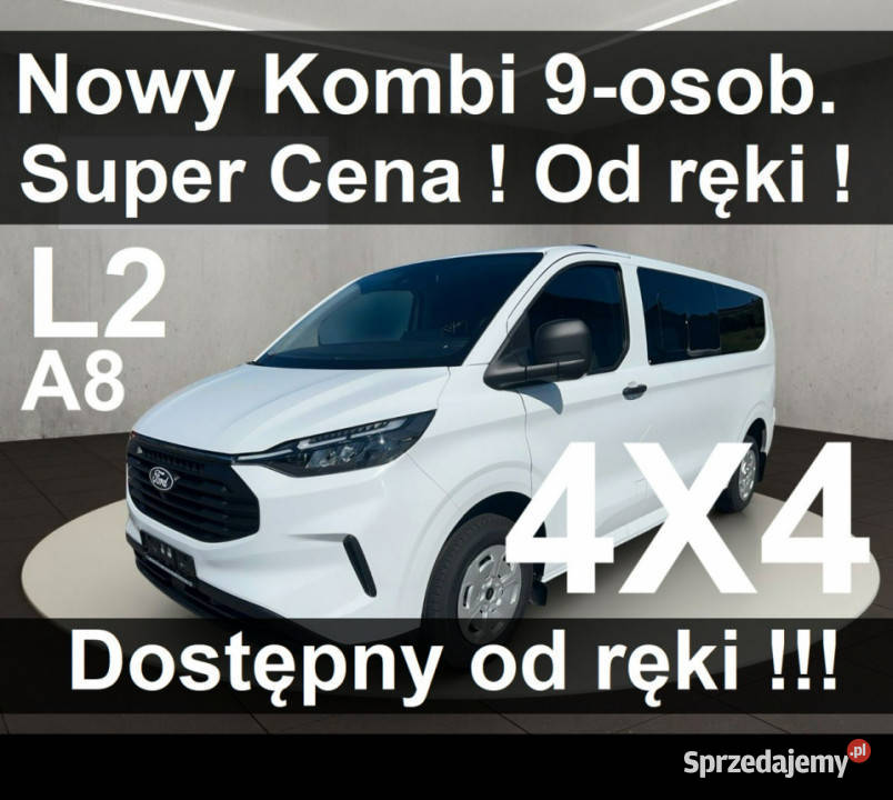 Ford Transit Custom 4x4 170 Klima auto Kamera kamera cofania zachodniopomorskie Szczecinek