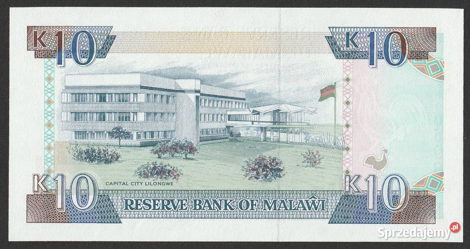 Malawi 10 kwacha 1994 stan bankowy UNC łódzkie Łódź