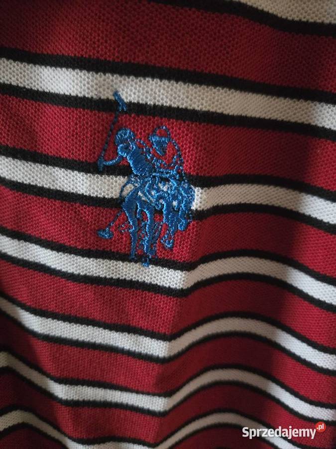 Czerwonobiała koszulka polo US Polo ASSN stan Rozmiar 3XL zachodniopomorskie Czaplinek