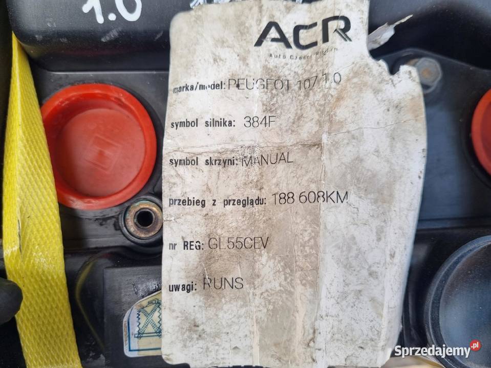 SILNIK KOMPLET Toyota Aygo 10 12V 68 lubelskie Janów