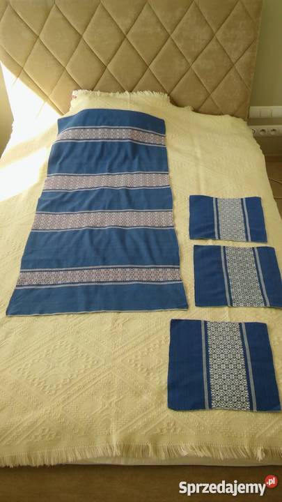 serwetka serweta serwetki polski len klasyka odcienie błękitu Wyposażenie wnętrz Gdańsk