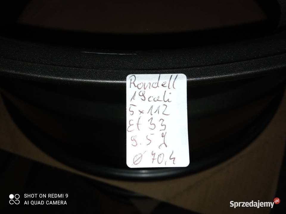 Felgi Rondell 19 5x112 et33 95J Audi Mercedes Szczukowskie Górki sprzedam