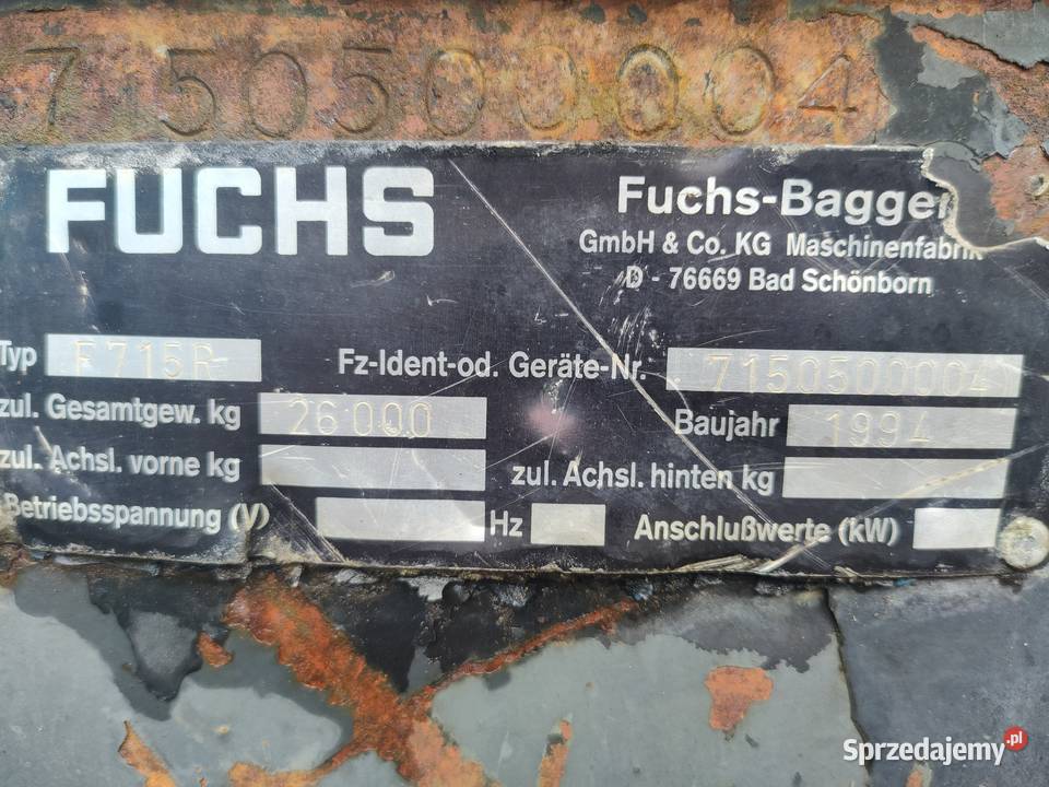 Koparka gąsienicowa FUCHS 715R w pełni sprawna Kraków sprzedam
