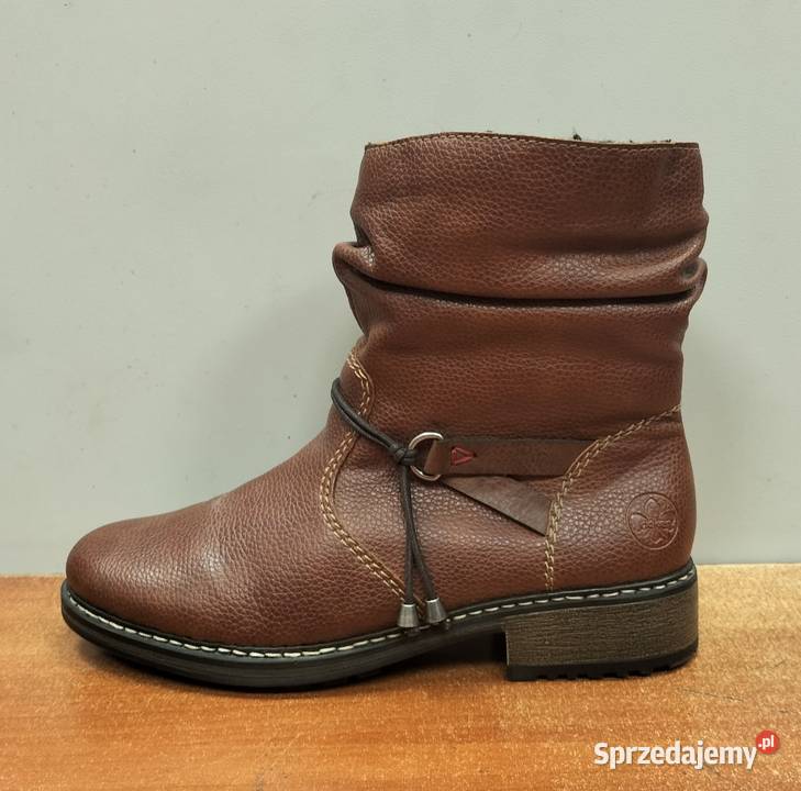 Buty botki Ocieplane Rieker 40 brązowy/beżowy dolnośląskie Wałbrzych sprzedam