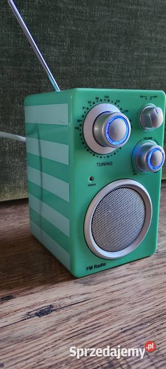 Miętowe radio RETRO Clas Ohlson TA871E Design kujawsko-pomorskie Wąbrzeźno