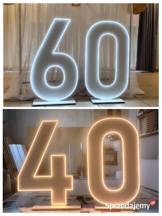 Cyfry neonowe LED podświetlane 123456780 Pozostałe Rawicz
