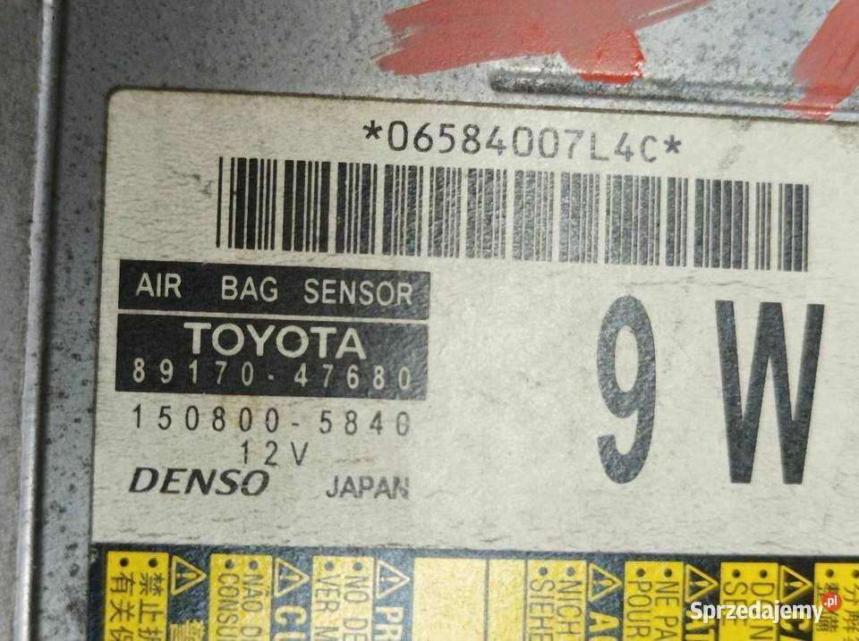SENSOR AIRBAG 8917047680 Toyota Prius IV 2015 osobowe