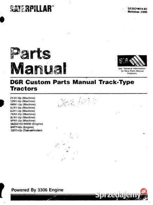 CAT D10R D11R D12R KATALOG CZĘŚCI spycharka Kielce