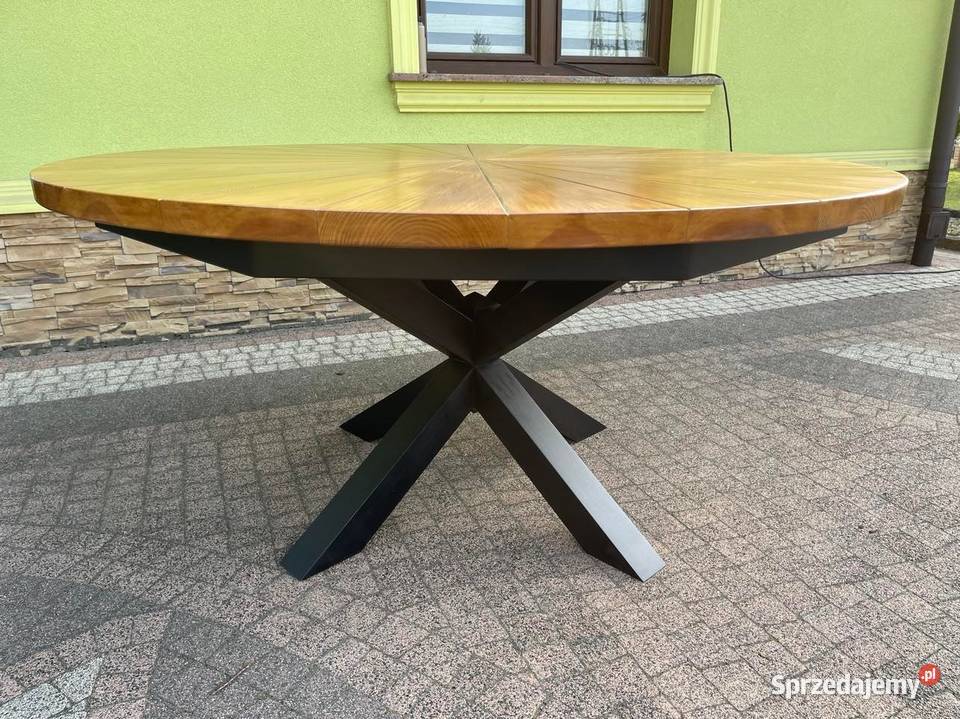 Stół ogrodowy okrągły drewniany 200 180 160 150 Meble ogrodowe podkarpackie Dębica