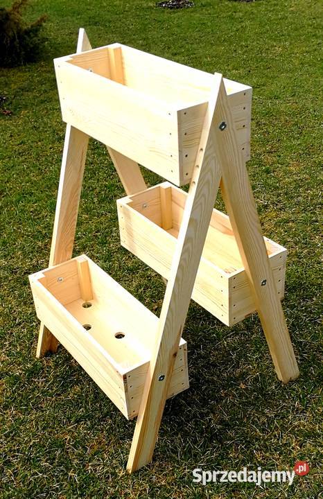 Drewniany kwietnik stojak na kwiaty ozdoba świętokrzyskie Radków