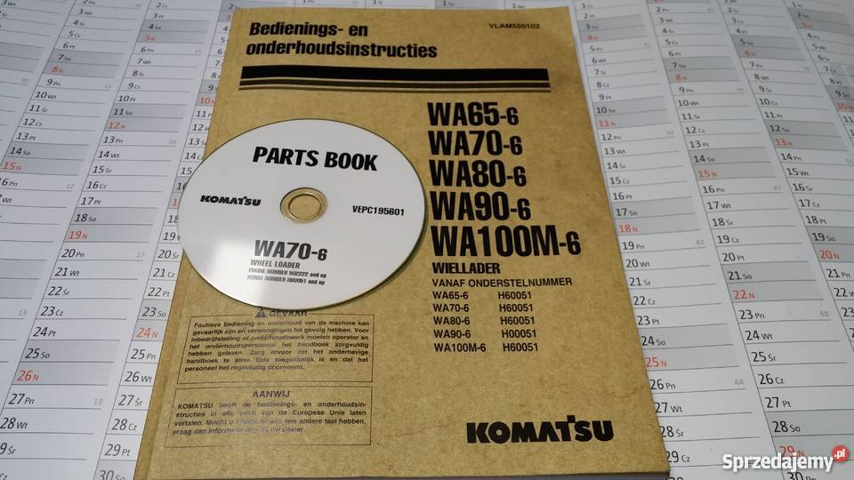 Instrukcja Komatsu płyta WA65 WA70 WA80 WA90