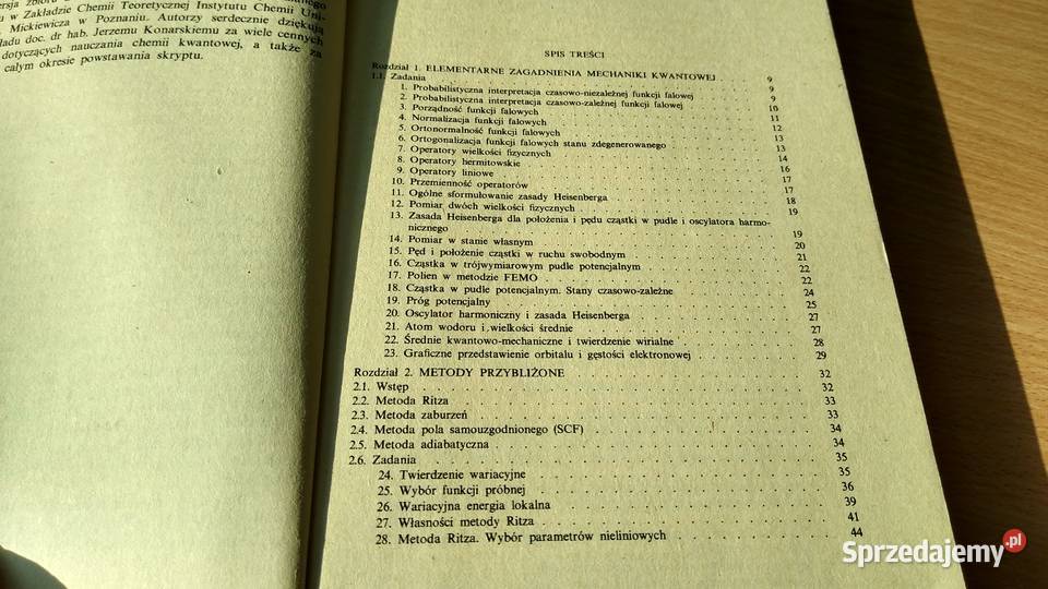Zadania z chemii kwantowej Pyżalski Kręglewski sprzedam