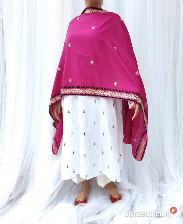 Różowy szal chusta orient indyjski szalik hijab Dla kobiet zachodniopomorskie Szczecin sprzedam