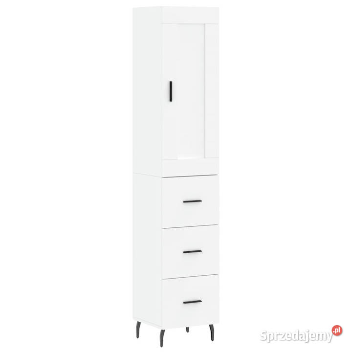 Wysoka szafka biała 345x34x180 materiał sprzedam