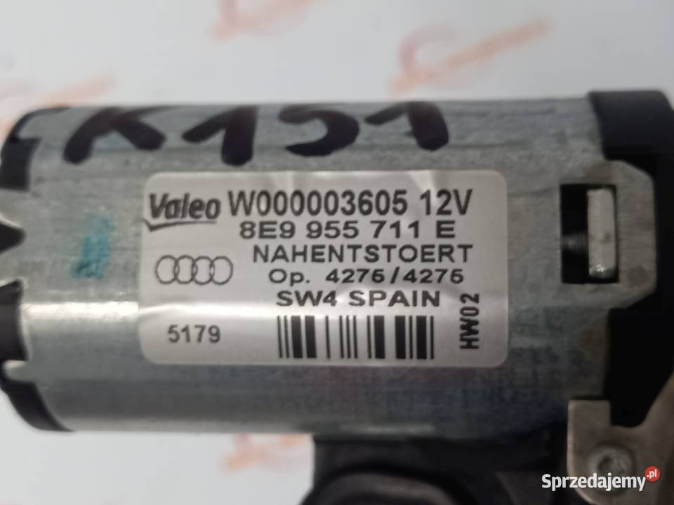 AUDI A3 SPORTBACK I 8PA 09r silniczek Wyposażenie elektryczne