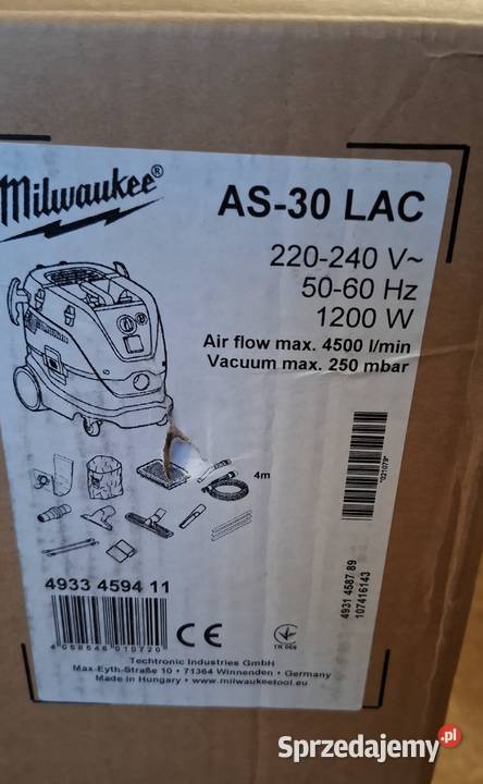 Odkurzacz Milwaukiee AS 30LAC Lublin