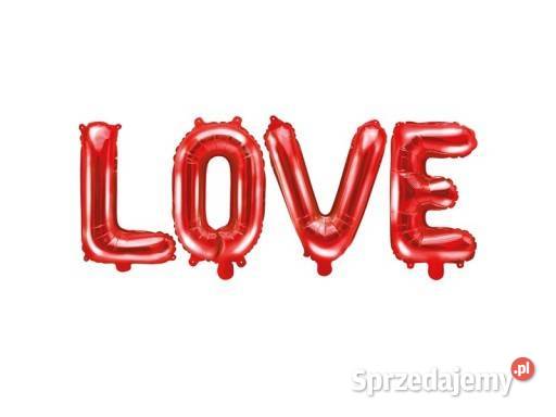 Balon foliowy napis love na walentynki Rozdrażew
