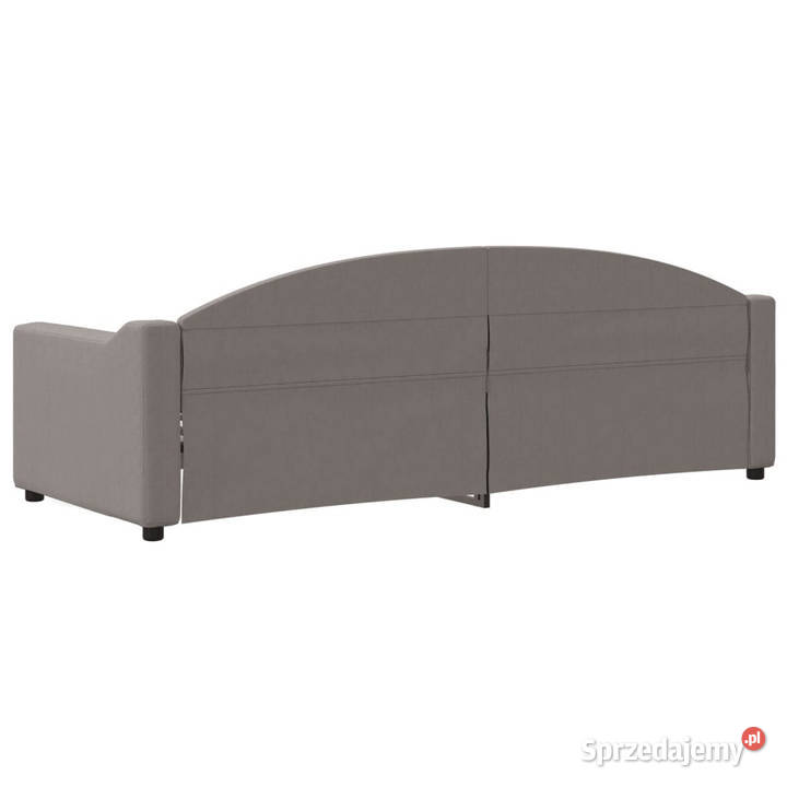 Sofa z funkcją spania kolor taupe obite tkaniną Warszawa