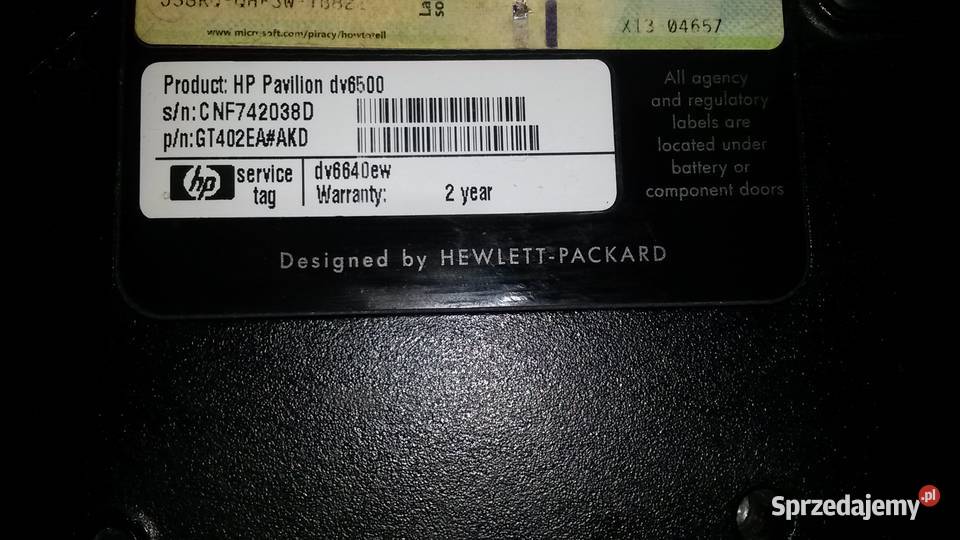 LAPTOP HPPAVILLON DV6500 Poznań