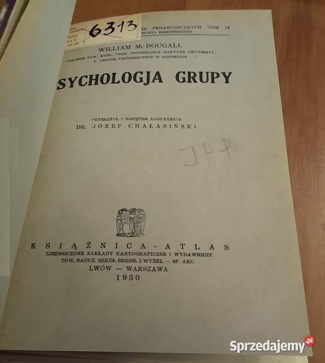Psychologja grupy zarys zasad psychologji pomorskie sprzedam