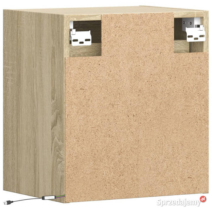 Ścienne szafki TV z LED 2 dąb sonoma 41x31x45