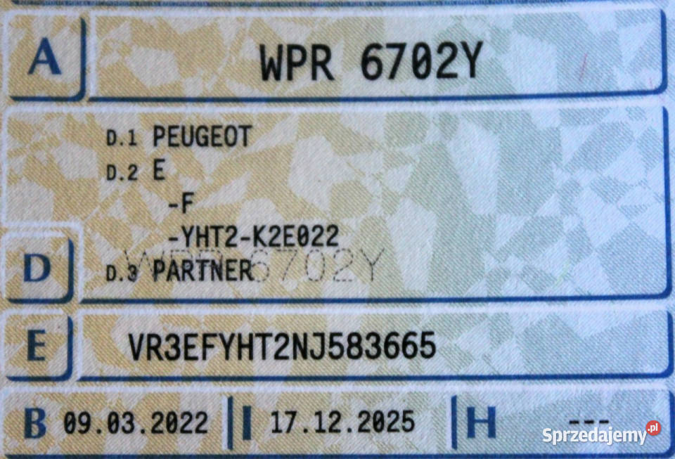 Peugeot Partner L2 FV23 ChłodniaMroźniaCarrier pełny VAT mazowieckie Sokołów