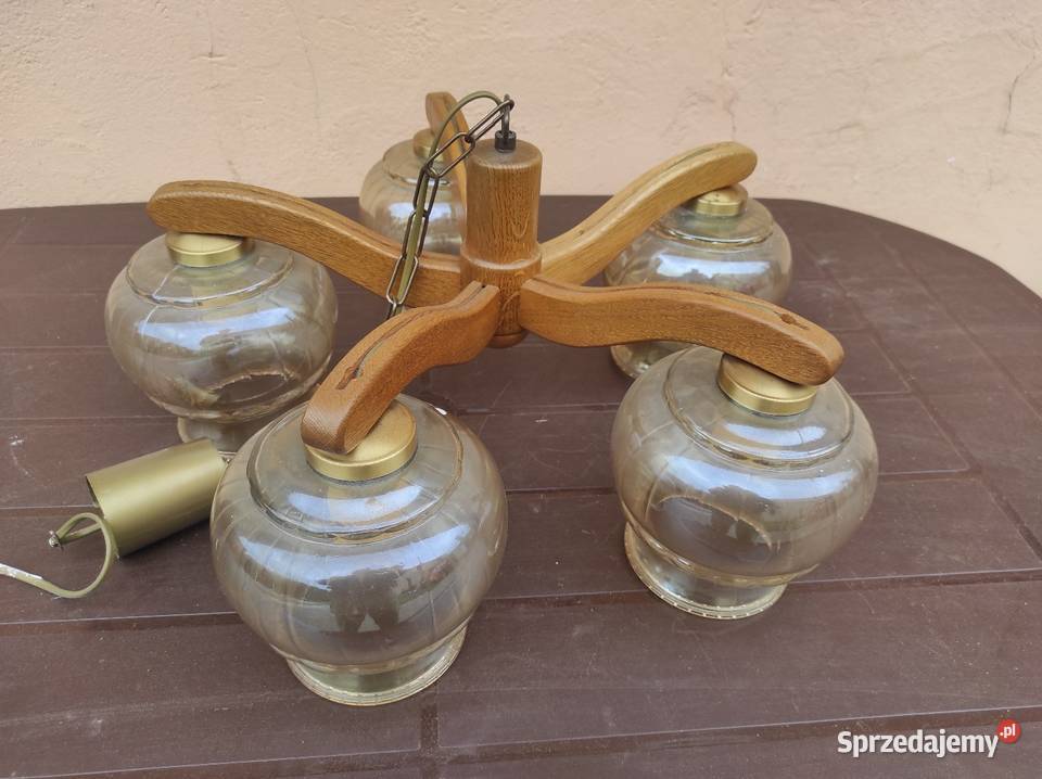 Lampa żyrandol stara prl Lampy wiszące Schodnia