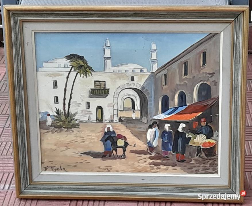 Hans Augustin Arabskie miasto cenny obraz olejny