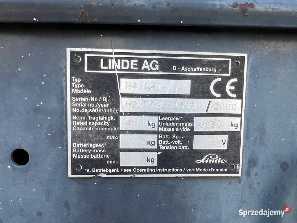 Wózek widłowy Linde H40D04 diesel Wózki widłowe Juszczyn